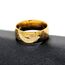 Uloveido Muslim Mohammed Arabisch Letter Design Gold Farbe Edelstahl 8mm Breitband Ring für Männer und Frauen Y543