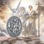 EUDORA Harmony Ball Erzengel Gabriel Kette Medaille für Damen Herren Sterling Silber 925,Heiliger ST. Gabriel Halskette Anhänger Christlicher Islam Schmuck Geschenke für Frauen Herren,61CM+ 51CM