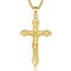 EUDORA Harmony Ball Kreuz Kette für Damen Herren Sterling Silber S925 18K Vergoldet,Kruzifix Halskette Jesus Kreuz Anhänger Glaube Schmuck Christlicher Geschenk für Herren Frauen Mutter, 22"+2"