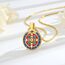 EUDORA Harmony Ball Heiliger Benedikt Kette Medaille für Damen Herren 18K Vergoldetes Sterling Silber, St. Hl. Benedikt Halskette Anhänger Amulett Schmuck Religion Geschenk für Frauen Herren, 22"+2"