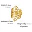 VASSAGO Lotusblume Verstellbarer Ring Coexist Om Kreuz Islam Stern Mond Davidstern Yin Yang Yoga Ring für Frauen Gilrs Religiöser Schmuck Geschenk