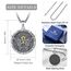EUDORA Schutzamulett Siegel der 7 Erzengel Michael Ankh Kette Damen Herren Sterling Silber 925, Erzengel Michael Amulett Halskette Christlicher Anhänger Runen Schmuck Geschenk Frauen Männer, 60CM