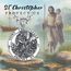EUDORA Harmony Ball Kette Heilige Christophorus Medaille für Damen Herren Sterling Silber S925, Hl. Christophorus der Christusträger Anhänger Halskette Schmuck Geschenk für Herren Frauen, 22"+2"