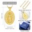 EUDORA Harmony Ball Kette Heilige Maria Wundertätige Wunderbare Medaille für Damen Herren 18K Vergoldetes Sterling Silber,Jungfrau Maria Halskette Anhänger Schmuck, Geschenk für Herren Frauen, 22"