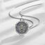 EUDORA Schutzamulett Siegel der 7 Erzengel Michael Ankh Kette Damen Herren Sterling Silber 925, Erzengel Michael Amulett Halskette Christlicher Anhänger Runen Schmuck Geschenk Frauen Männer, 60CM