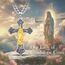 EUDORA Harmony Ball Kette Kreuz der Heilige Maria Jungfrau von Guadalupe Kreuz Sterling Silber S925 Jungfrau Maria Kreuz Halskette Our Lady of Guadalupe Anhänger Schmuck für Frauen Herren, 22"