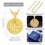 EUDORA Harmony Ball Heiliger Benedikt Kette Medaille für Damen Herren 18K Vergoldetes Sterling Silber, St. Benedikt Halskette Amulett Anhänger Christlicher Schmuck, Geschenke für Frauen Männer, 55CM