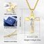 EUDORA Harmony Ball Kreuz Kette Mit Bibelvers für Damen Herren Sterling Silber S925 18K Vergoldet,Kruzifix Halskette Jesus Kreuz Anhänger Glaube Schmuck Christlicher Geschenk für Herren Frauen, 22"