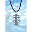 EUDORA Harmony Ball Caravaca Kreuz Kette für Damen Herren Sterling Silber 925, Amulett Energie Caravaca Kreuz Halskette Anhänger für Gläubiger Christ, Vintage Schmuck Geschenk für Frauen Herren, 61cm