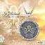 EUDORA Schutzamulett Siegel der 7 Erzengel Michael Ankh Kette Damen Herren Sterling Silber 925, Erzengel Michael Amulett Halskette Christlicher Anhänger Runen Schmuck Geschenk Frauen Männer, 60CM