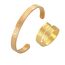 Einstellbare islamische Ayatul Kursi Ring/Armband für Frauen Männer Muslim Allah Koran Ringe Arabisch Kalligraphie Islam Eid Islamischer Ringe Schmuck Geschenke (Gold Ayatul Kursi Ring und Armband)
