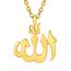PROSTEEL Islamische Kette für Frauen Männer 18k vergoldet Arabisches Schriftzeichen Allah Anhänger mit 50+5cm Rolokette Amulette religiöser Modeschmuck Accessoire