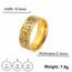 UNIFT 8 mm Breiter Ring für Männer und Frauen - Islam, Muslimisch, Allah, Edelstahl - Islamisches Gebet, Religiöser Schmuck, Größe 34