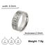 8 mm Islam Allah Ring für Männer und Frauen - Edelstahl, Breit, Muslimisch, Gebet, Religiöser Schmuck - Größe 8