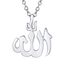 PROSTEEL Allah Kette für Damen Herren Edelstahl Islamische Gott Arabisches Schriftzeichen Anhänger Halskette 50cm verstellbare einfach Amulett Modeschmuck Accessoire