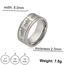 Ring für Männer und Frauen, 8 mm, Islam, muslimisch, Allah, Edelstahl, breiter Ring, islamisch, muslimisch, Gebet, religiöser Ring Schmuck, 9, Edelstahl, Kein Edelstein