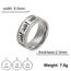 Ring für Männer und Frauen, 8 mm, Islam, muslimisch, Allah, Edelstahl, breiter Ring, islamisch, muslimisch, Gebet, religiöser Ring Schmuck, 7, Edelstahl, Kein Edelstein