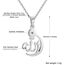 PROSTEEL Damen Collier Edelstahl Allah Kette Mondsichel Halbmond Anhänger Halskette Islamisch Amulett Muslim Modeschmuck Accessoire für Frauen Mädchen