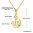 PROSTEEL Halbmond Mondsichel Anhänger Halskette Damen Allah Kette 18k vergoldet Islamische Collier religiöser Modeschmuck Accessoire für Weihnachten Geburtstag