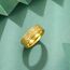 Dreamtimes Muslim Allah Islam Ring für Männer Frauen Lotus Blumen Ringe Edelstahl Arabisch Buchstabe Band Ringe Religiöse Allah Ringe (Gold-7)