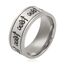 Ring für Männer und Frauen, 8 mm, Islam, muslimisch, Allah, Edelstahl, breiter Ring, islamisch, muslimisch, Gebet, religiöser Ring Schmuck, 7, Edelstahl, Kein Edelstein