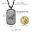 PROSTEEL Herren Allah Kette schwarz Edelstahl personalisiert Erkennungsmarke mit Islamischem Gott Allah 55+5cm/3mm verstellbare Weizenkette Muslim Amulett Modeschmuck Accessoire