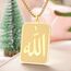 VASSAGO Allah Halskette Islamisch Muslimisch Arabisch Allah Anhänger Halskette Edelstahl Halsketten Islam Eid Ramadan Religiöser Schmuck Geschenke für Frauen Männer (gold)