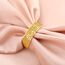 Dreamtimes Muslim Allah Islam Ring für Männer Frauen Lotus Blumen Ringe Edelstahl Arabisch Buchstabe Band Ringe Religiöse Allah Ringe (Gold-7)