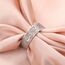Dreamtimes Muslim Allah Islam Ring für Männer Frauen Lotus Blumen Ringe Edelstahl Arabisch Buchstabe Band Ringe Religiöse Allah Ringe (Silber-8)