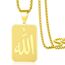 VASSAGO Allah Halskette Islamisch Muslimisch Arabisch Allah Anhänger Halskette Edelstahl Halsketten Islam Eid Ramadan Religiöser Schmuck Geschenke für Frauen Männer (gold)