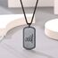 PROSTEEL Herren Allah Kette schwarz Edelstahl Erkennungsmarke mit Islamischem Gott Allah 55+5cm/3mm verstellbare Weizenkette Muslim Amulett Modeschmuck Accessoire