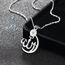 PROSTEEL Damen Collier Edelstahl Allah Kette Mondsichel Halbmond Anhänger Halskette Islamisch Amulett Muslim Modeschmuck Accessoire für Frauen Mädchen