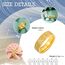 Dreamtimes Muslim Allah Islam Ring für Männer Frauen Lotus Blumen Ringe Edelstahl Arabisch Buchstabe Band Ringe Religiöse Allah Ringe (Gold-7)