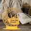 COLOFALLA Ramadan Tischdeko Eid Mubarak Tischdeko Gold Schild Mond Ramadan Deko Tisch Ramadan Aufsteller Mond Moschee für Eid Islamische Party