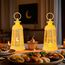 Ramadan Laterne 2 Stück Ramadan Laterne mit Warmweiß LED-Licht Ramadan Mubarak Dekoration, Mondschloss Laterne, Eid Mubarak Laterne, Ramadan Tischdekoration für Muslimische Festivals, Dekoration (Weiß