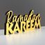 IWA Concept Islamische Tischdekorationen aus Holz mit Acryl, Ramadan-Kareem-und Eid-Mubarak-Dekoration, islamisch muslimische Geschenke, Ramadan Kareem-6, Gold