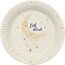 Eid Mubarak Ramadan Dekoration - Teller Papier Gold Weiß 26 cm 8 Stück - Eid Deko Stern Mond Zubehör Ramadan