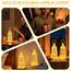 Ramadan Laterne 2 Stück Ramadan Laterne mit Warmweiß LED-Licht Ramadan Mubarak Dekoration, Mondschloss Laterne, Eid Mubarak Laterne, Ramadan Tischdekoration für Muslimische Festivals, Dekoration (Weiß