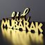 iwa concept Islamische Tischdekorationen aus Holz mit Acryl, Ramadan-Kareem-und Eid-Mubarak-Dekoration, islamisch muslimische Geschenke, Eid Mubarak-6, Gold