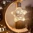 Hekasvm Ramadan Deko Laternen, Ramadan LED Holz Lampe, Ramadan Dekoration Lichter, Muslim Islam Eid Ramadan Festival Dekorationen Halbmond Nachtlicht Für Partys, Zu Hause Und Als Geschenk (Halbmond)