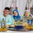 12 Stück Ramadan Mubarak Dekoration Eid Waben Mittelstücke Dekor Blau Golden Bienenwabe Mittelstücke Mond Stern Laterne Tisch Toppers für Eid Al Fitr Muslimisch Islamisch Feiertag Party
