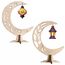 Ramadan Dekoration Holz, Eid Mubarak Dekoration, Ramadan Tischdeko, Ramadan Mubarak Dekoration, Holz Mond Sterne Ramadan Deko, Holz Anhänger Ornament Ramadan für Zuhause, Eid Mubarak Geschenke