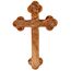 Kassis Geschenkartikel Olivenholz Kreuz Kruzifix Wandkreuz schlicht mit runden Kanten zum Aufhängen aus Bethlehem zur Firmung, Taufe, Kommunion (Ohne Gravur, 13 cm)