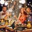 12 Windlicht Tischdeko + 20 Stück Servietten Schön DASS Wir Zusammen Feiern + 500 Konfetti, Geburtstagsdeko Mann Frauen, Silvester Deko 2026, Silvesterdeko Party, Happy New Year, Karneval Tisch Deko