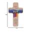 Butzon & Bercker Taufkreuz & Kinderkreuz aus Buche 11x18 cm – Farbiges Holzkreuz zum Aufhängen mit Fisch & Segensspruch – Geschenk zur Taufe Erstkommunion Jungen Mädchen