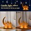 Eid Mubarak Dekoration Ramadan Deko - Ramadan Laterne Metall Acryl Teelichthalter Dekoration mit 2 DIY Kerzen Lampe, Eid Mubarak Kareem Verzierung für Radaman Muslimische Festival Zu Hause Geschenke