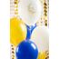 Eid Mubarak Ramadan Dekoration - Ballons Gold Weiß Blau 33 cm 6 Stück - Eid Deko Stern Mond Zubehör Ramadan