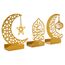 flangairy Ramadan-Dekorationen für Zuhause 2024 Eid Mubarak Metall-Kareem-Schilder, islamische muslimische Moschee, arabischer Ständer, goldfarbene Tischplatte, Tafelaufsatz für den Innenbereich,