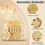 Giftota Ramadan Kalender mit LED Lichterkette, Ramadan Deko Aus Holz, Ramadan Mubarak Dekoration, Eid Mubarak Dekoration, Ramadan Kalender Kinder, Familien
