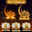 Eid Mubarak Dekoration Ramadan Deko - Ramadan Laterne Metall Acryl Teelichthalter Dekoration mit 2 DIY Kerzen Lampe, Eid Mubarak Kareem Verzierung für Radaman Muslimische Festival Zu Hause Geschenke